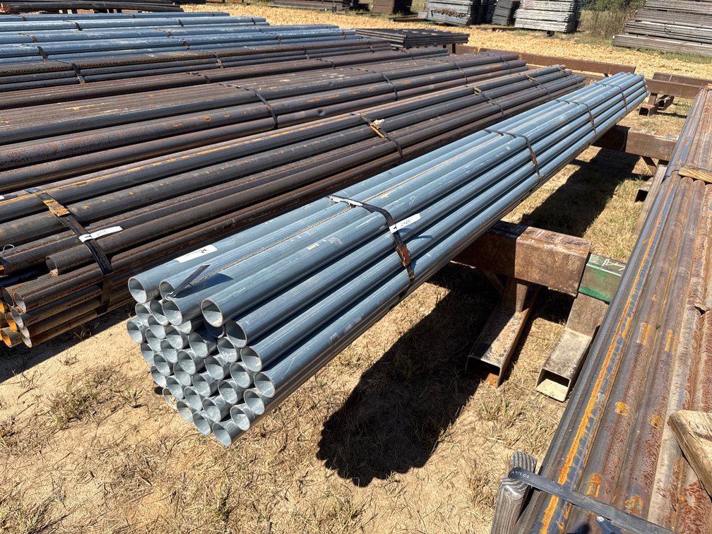 2.5" OD x .120" Wall Galvanized Round Pipe - 37 pcs - 20'2" Lengths