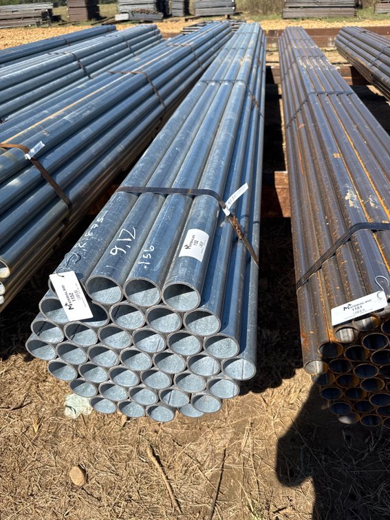2.875" OD x .156" Wall Galvanized Round Pipe - 37 pcs - 21'6" Lengths