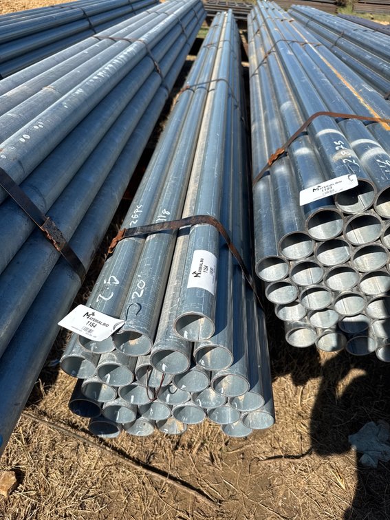 2.5" OD x .120" Wall Galvanized Round Pipe - 26 pcs - 20' Lengths