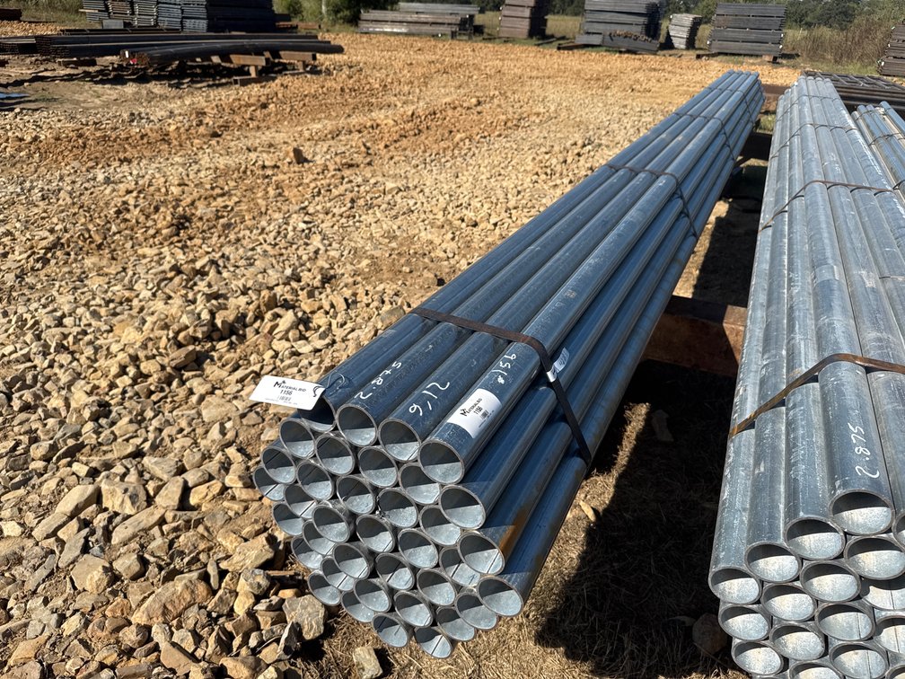 2.875" OD x .156" Wall Galvanized Round Pipe - 37 pcs - 21'6" Lengths