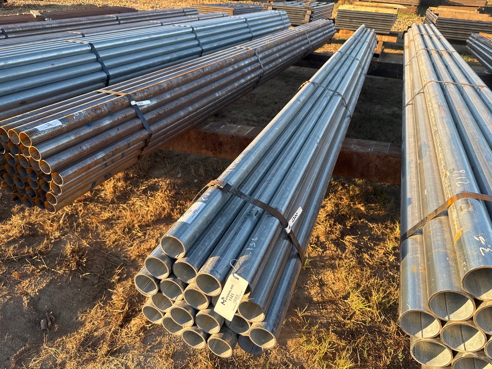 2.875" OD x .156" Wall Galvanized Round Pipe - 21 pcs - 21'6" Lengths