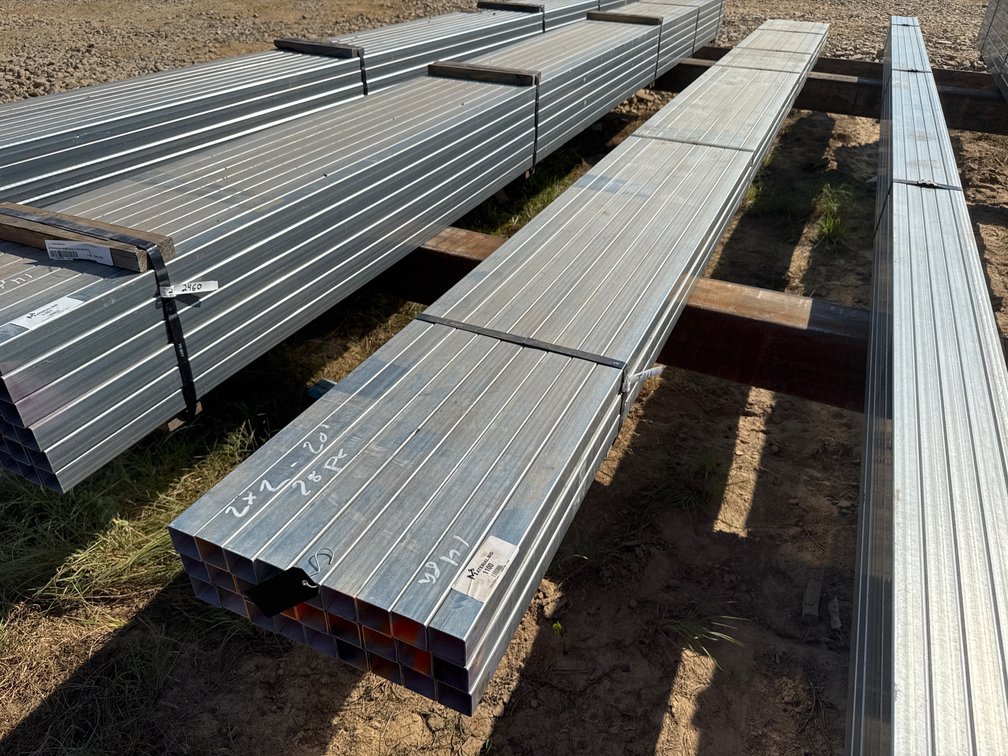 2" x 2" x .083" Galvanized Square Tube - 28 pcs - 20' Lengths