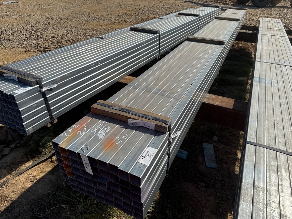 2" x 2" x .083" Galvanized Square Tube - 54 pcs - 20' Lengths