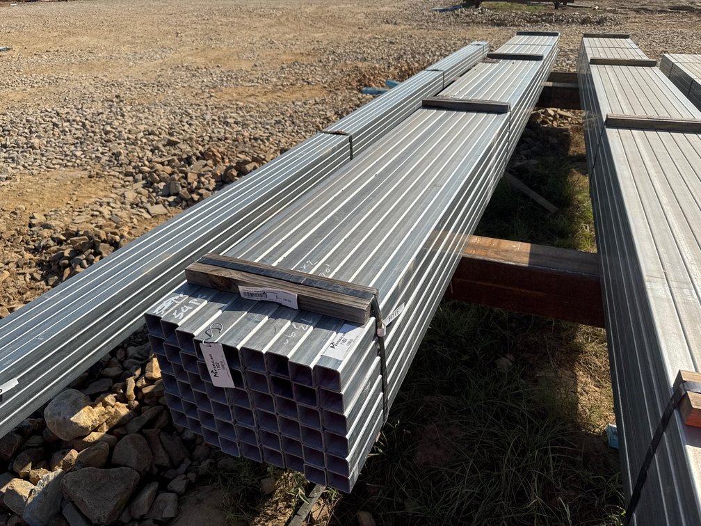 2" x 2" x .095" Galvanized Square Tube - 54 pcs - 20' Lengths