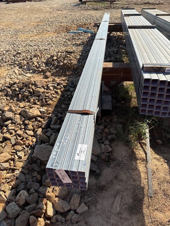 1.5" x 1.5" x .095" Galvanized Square Tube - 20 pcs - 24' Lengths