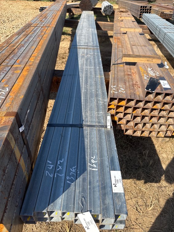 2" x 2" x .095" Galvanized Square Tube - 16 pcs - 24' Lengths