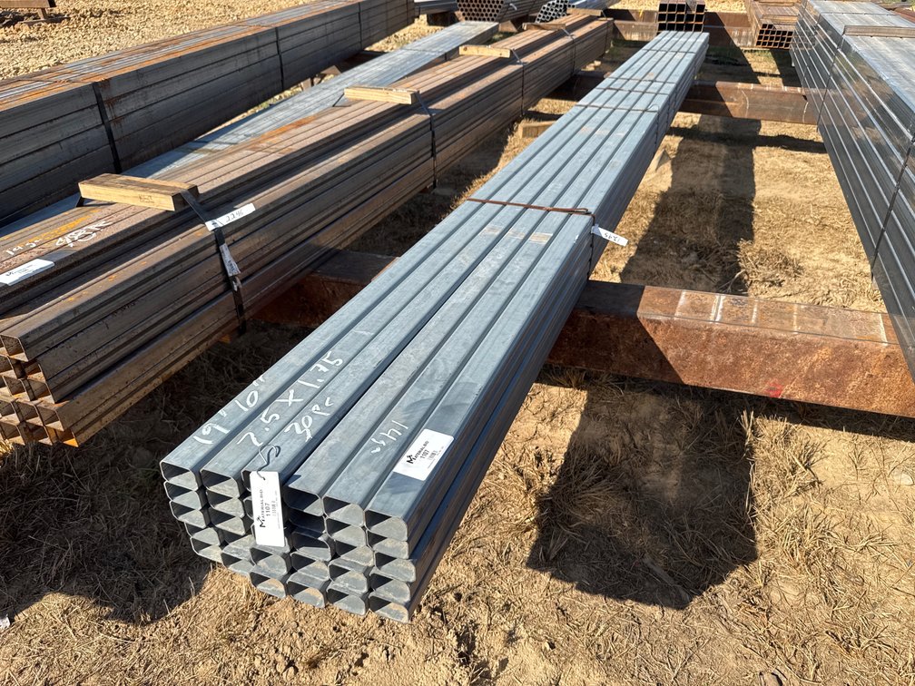 1.75" x 2.5" x .083" Wall Galvanized Rectangular Tube - 30 pcs - 19'10" Lengths