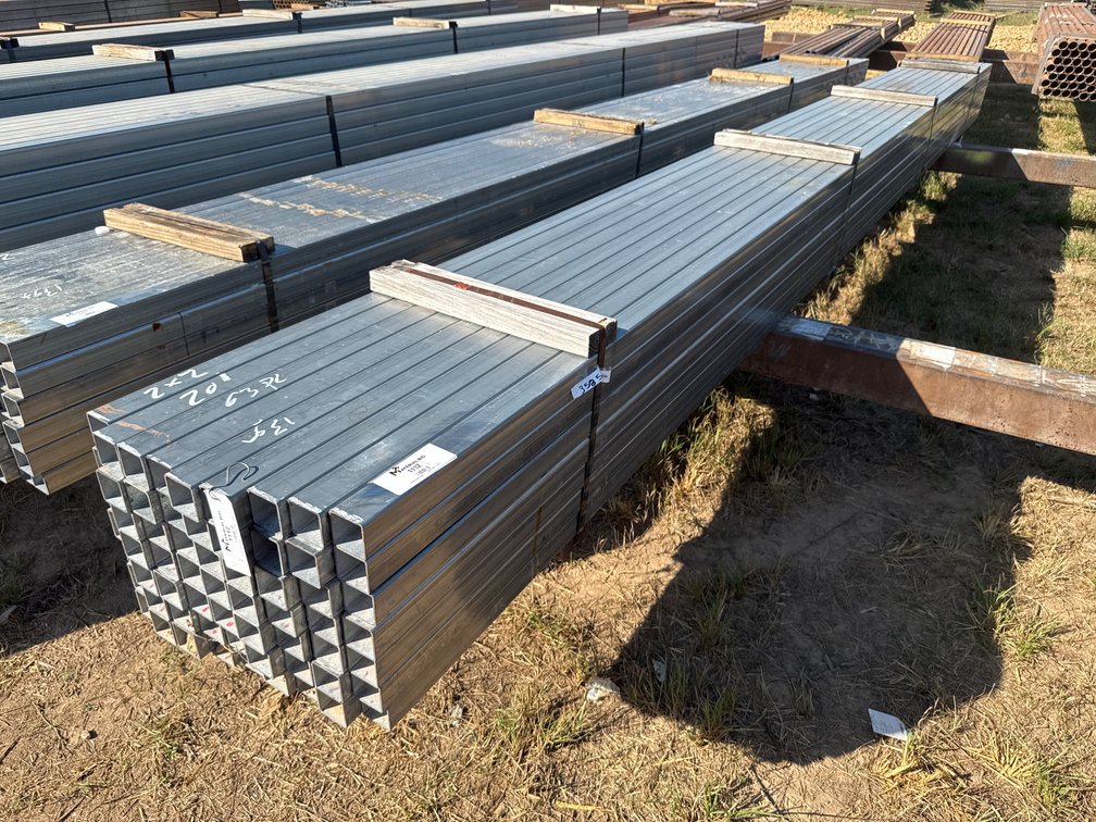 2" x 2" x .095" Galvanized Square Tube - 63 pcs - 20' Lengths