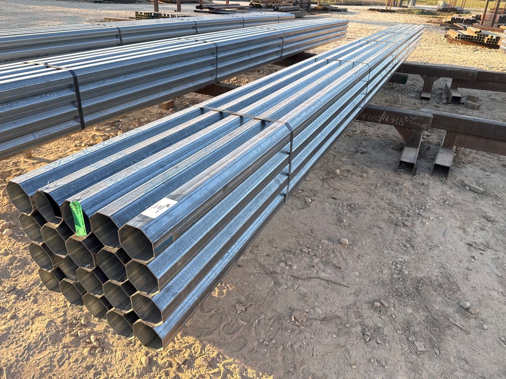 4.75" x .109" Wall Galvanized Octagon Tube - 20 pcs - 32'10" Lengths