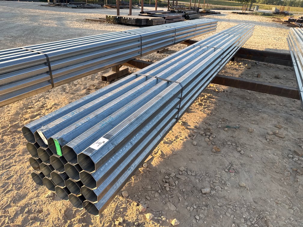 4.75" x .109" Wall Galvanized Octagon Tube - 20 pcs - 32'10" Lengths