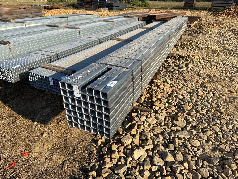 2.5" x 2.5" x .134" Galvanized Square Tube - 48 pcs - 24' Lengths