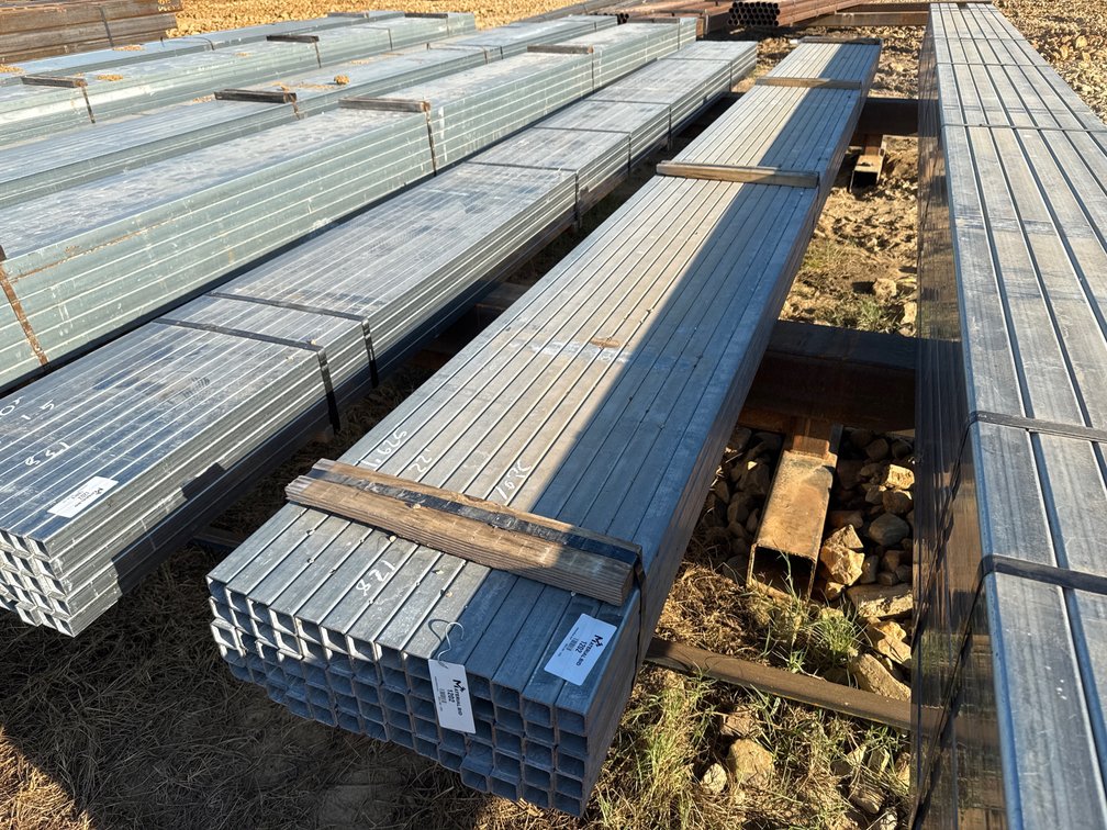 1.625" x 1.625" x .109" Galvanized Square Tube - 70 pcs - 22' Lengths