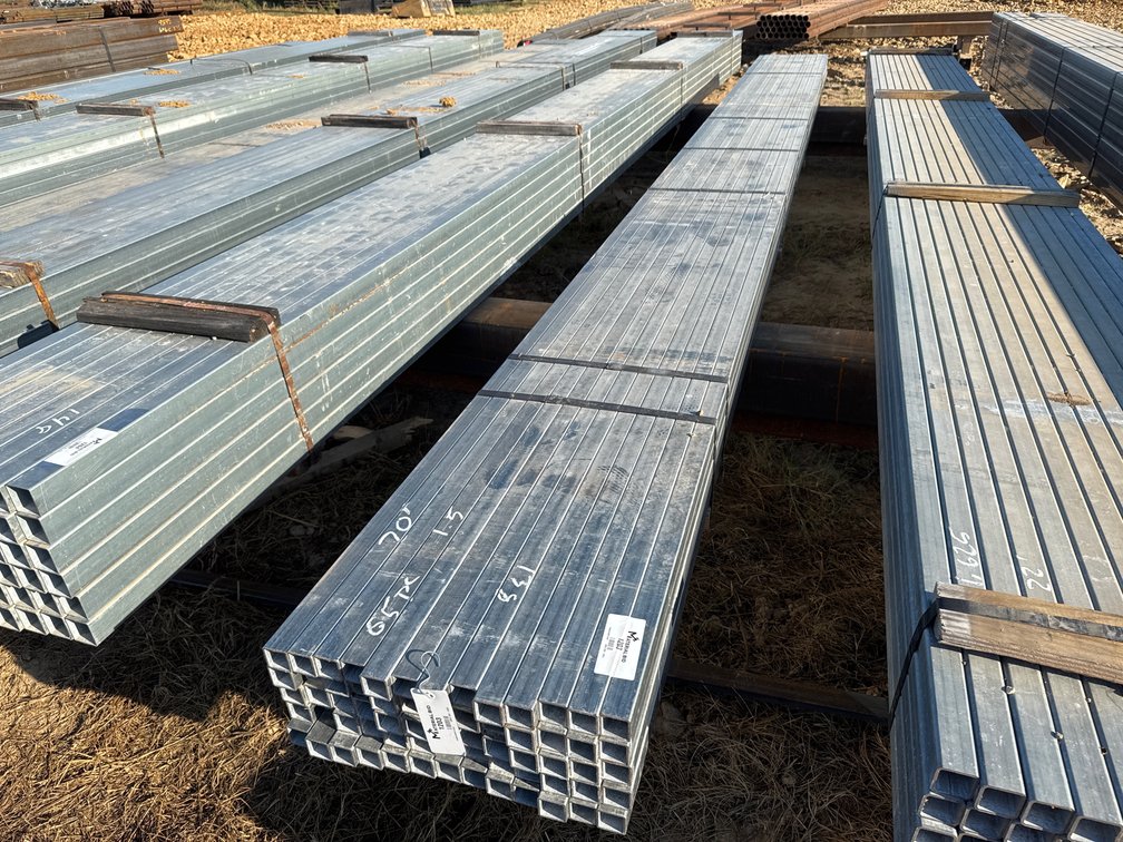 1.5" x 1.5" x .095" Galvanized Square Tube - 65 pcs - 20' Lengths