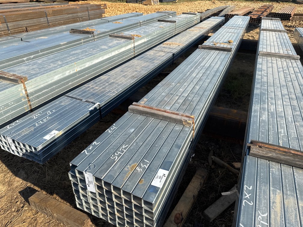 2" x 2" x .095" Galvanized Square Tube - 54 pcs - 24' Lengths