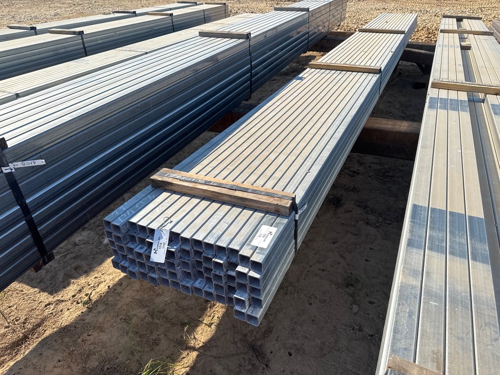 1.625" x 1.625" x .109" Galvanized Square Tube - 70 pcs - 22' Lengths