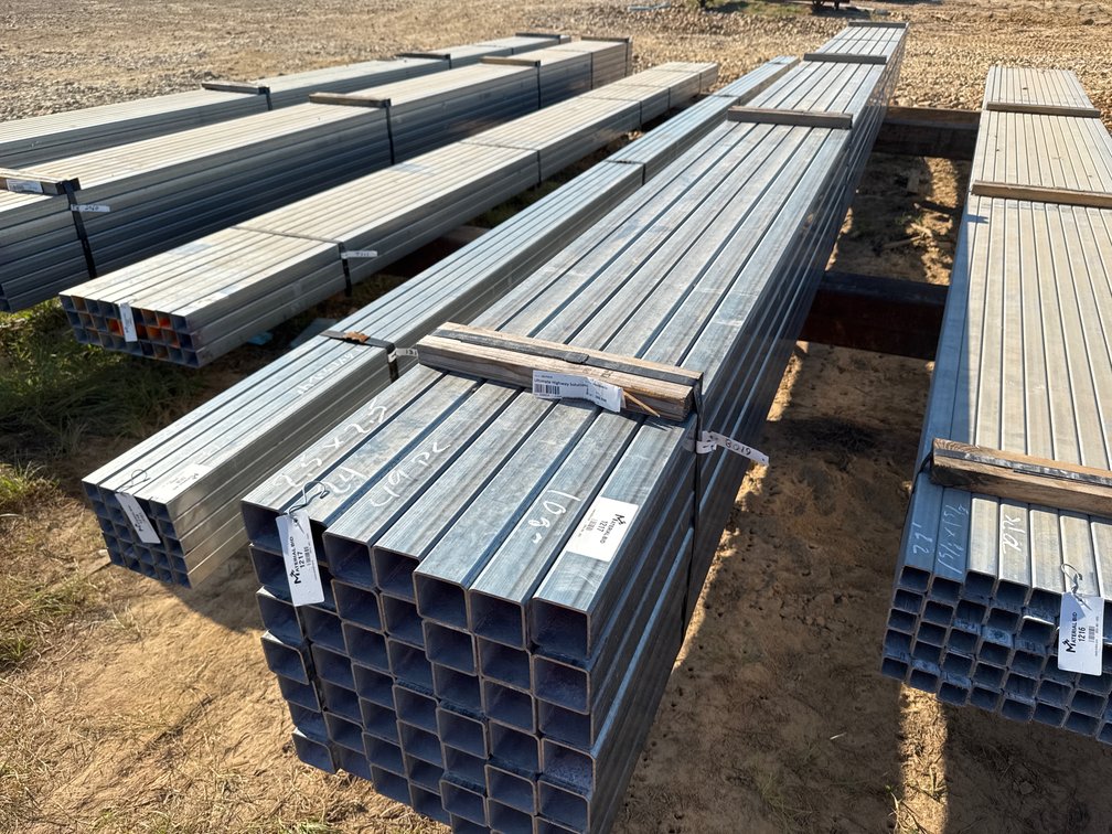 2.5" x 2.5" x .134" Galvanized Square Tube - 49 pcs - 24' Lengths
