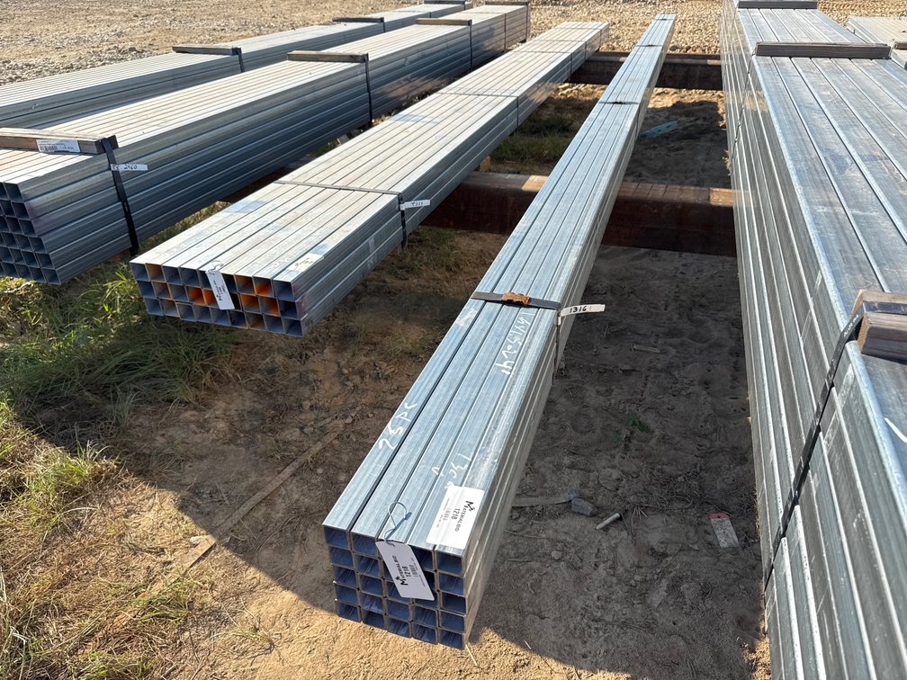1.5" x 1.5" x .095" Galvanized Square Tube - 25 pcs - 24' Lengths