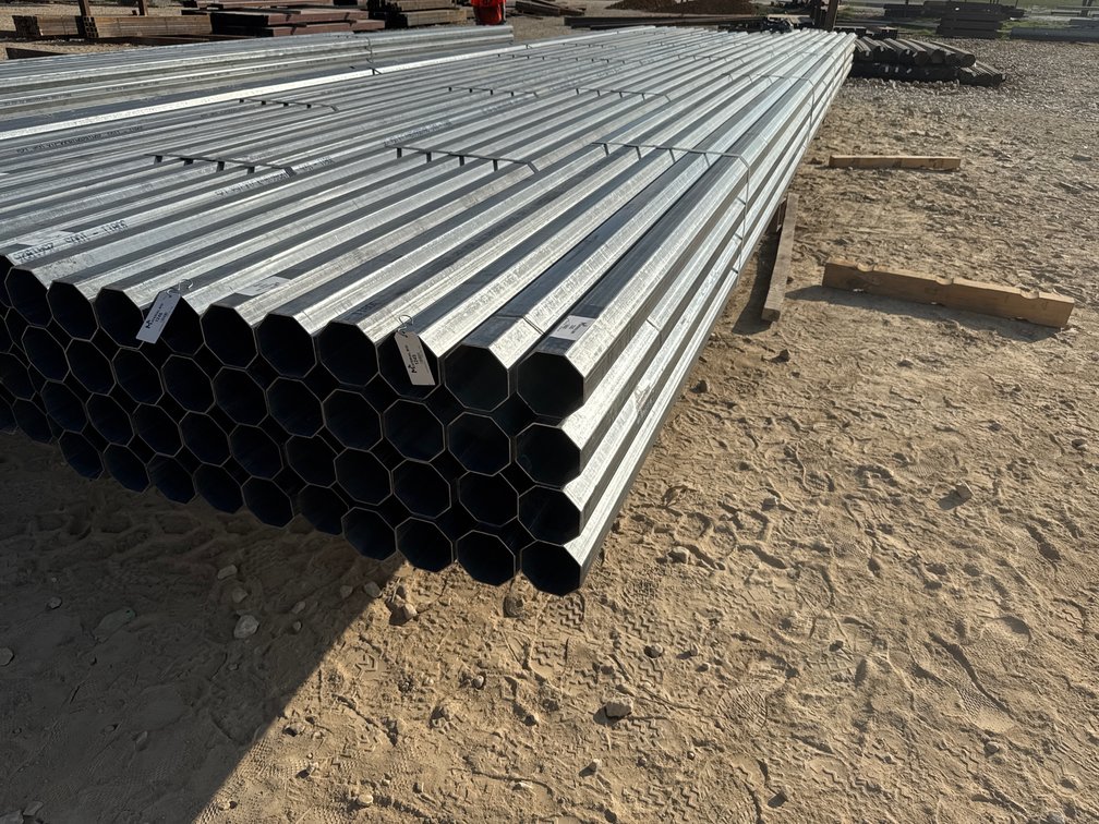 4.75" x .109" Wall Galvanized Octagon Tube - 20 pcs - 38' Lengths