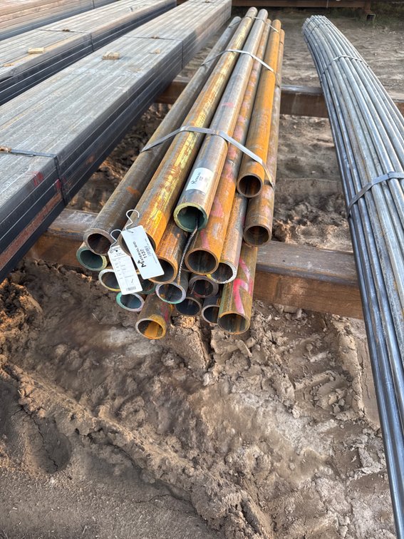 2.875" OD x .203" Wall Round Pipe - 23 pcs - Mixed 8'9"-10' Lengths