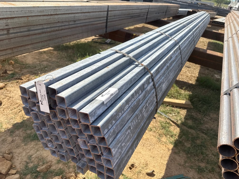 1.625" x 1.625" x .120" Galvanized Square Tube - 58 pcs - 22'4" Lengths