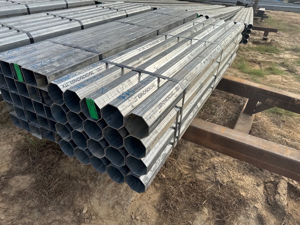 4.75 x 12ga octagon galvanized tubing