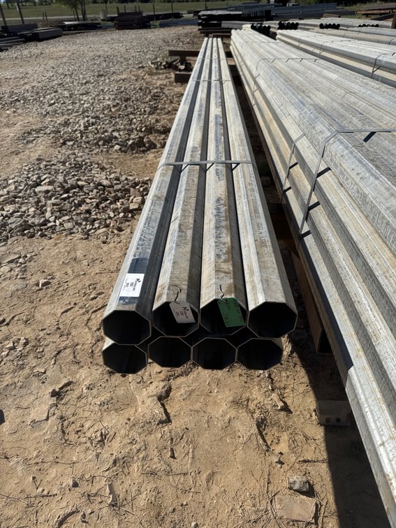 4.75" x .109" Wall Galvanized Octagon Tube - 8 pcs - 39' Lengths