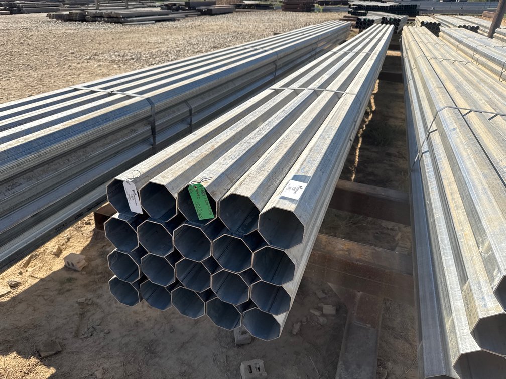 4.75" x .109" Wall Galvanized Octagon Tube - 20 pcs - 39' Lengths