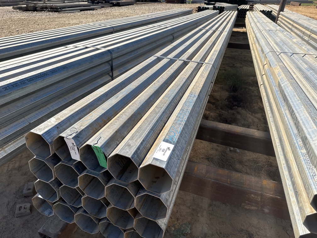4.75" x .109" Wall Galvanized Octagon Tube - 20 pcs - 39' Lengths