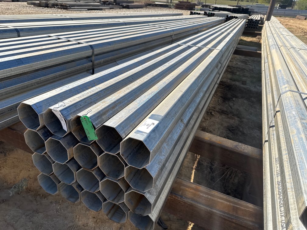 4.75" x .109" Wall Galvanized Octagon Tube - 20 pcs - 38' Lengths