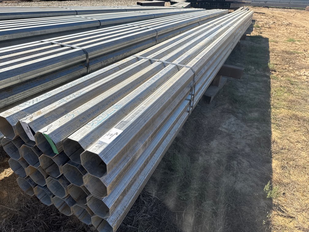 4.75" x .109" Wall Galvanized Octagon Tube - 20 pcs - 32' Lengths