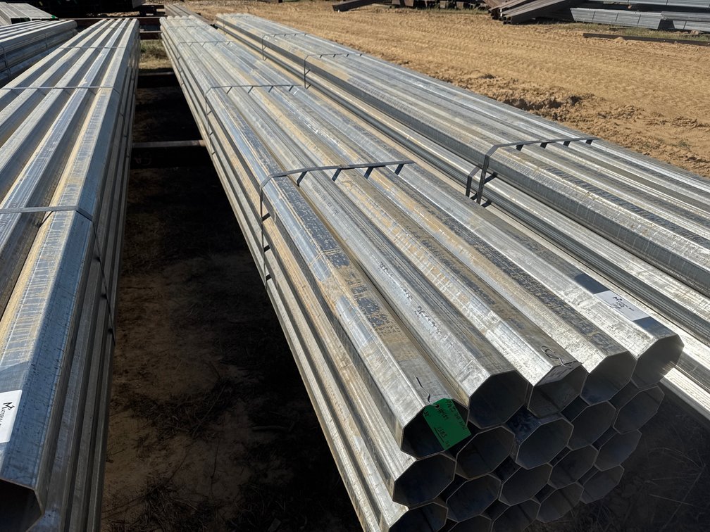 4.75" x .109" Wall Galvanized Octagon Tube - 20 pcs - 32' Lengths