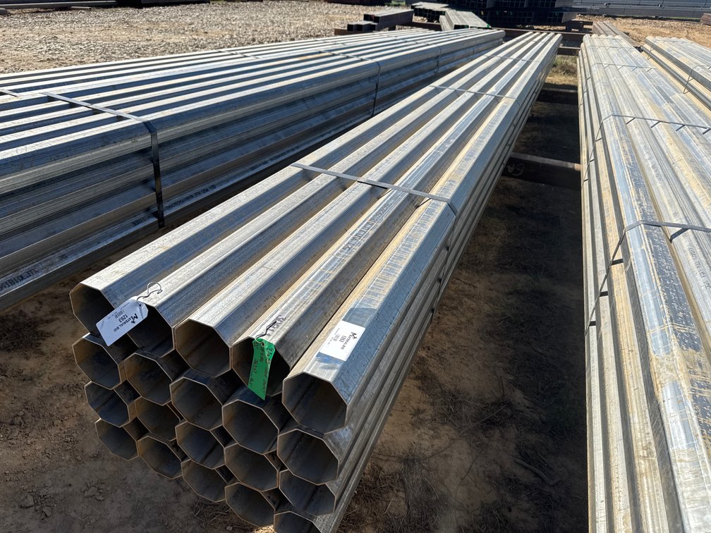 4.75" x .109" Wall Galvanized Octagon Tube - 20 pcs - 32' Lengths