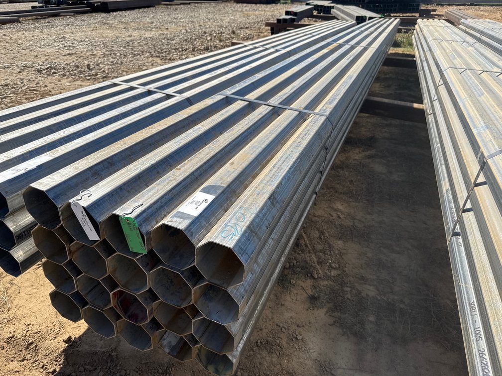 4.75" x .109" Wall Galvanized Octagon Tube - 20 pcs - 32' Lengths