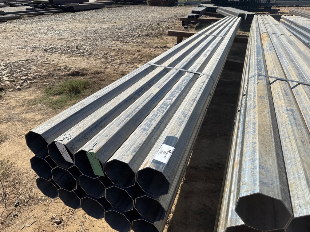 4.75" x .109" Wall Galvanized Octagon Tube - 15 pcs - 32'  Lengths