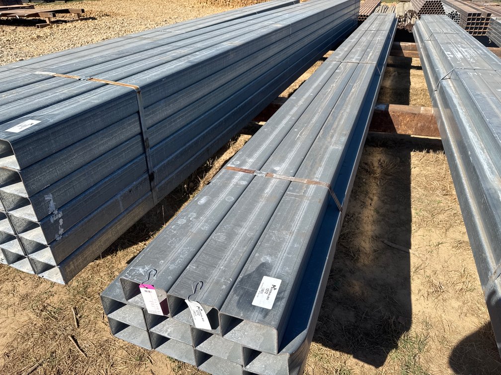 4" x 6" x .120" Wall Galvanized Rectangular Tube - 11 pcs - 26'6" Lengths