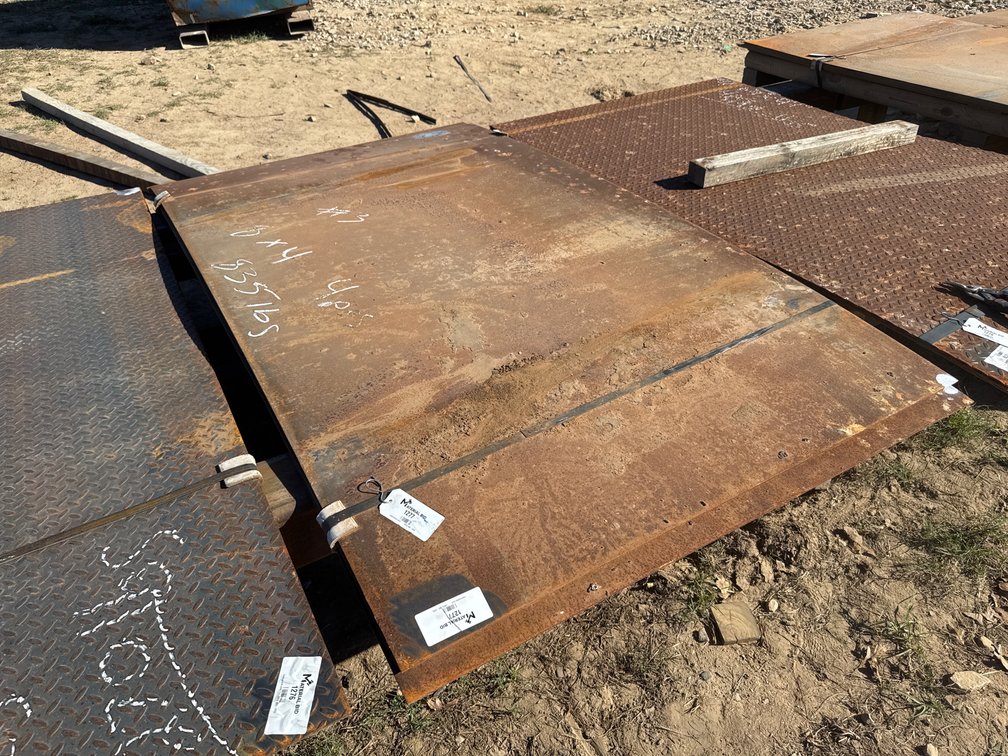 4' x 8' x .188" (3/16") Smooth Steel Plate - 4 pcs