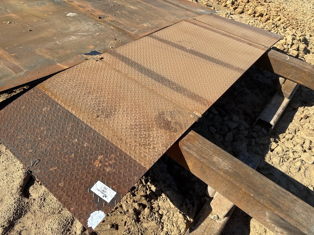 3' x 8' x 11 Ga Steel Tread Plate - 4 pcs