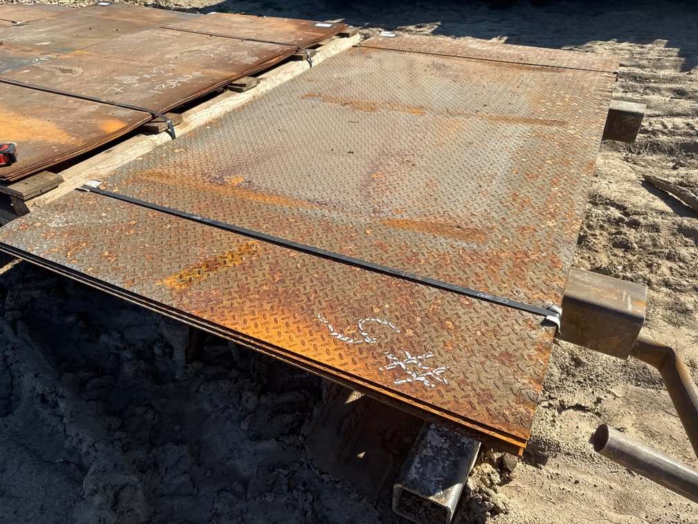 5' x 9'6" x 11 Ga Steel Tread Plate - 10 pcs