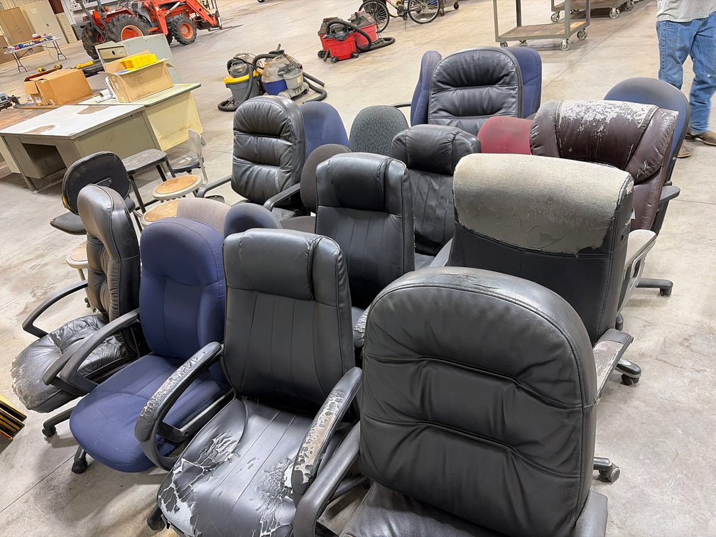 Large group of chairs