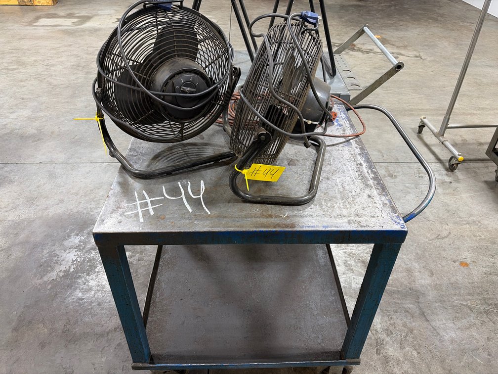 Two metal carts