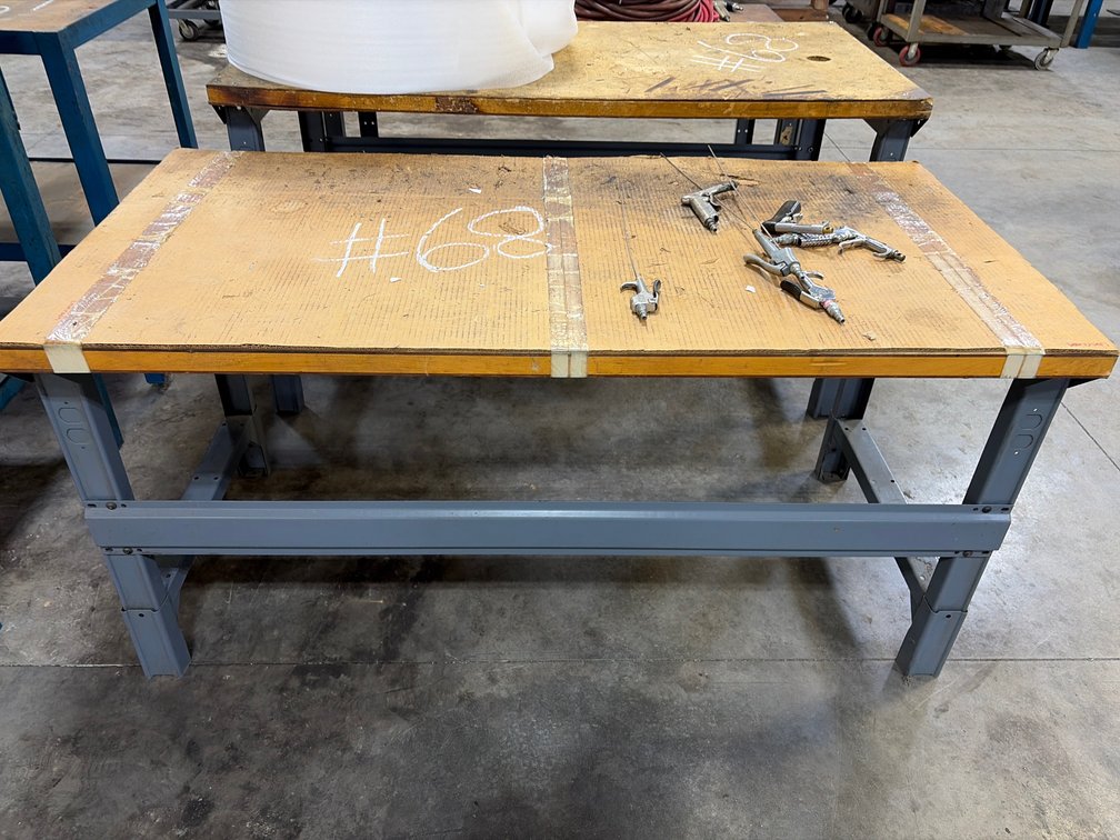 Three work tables