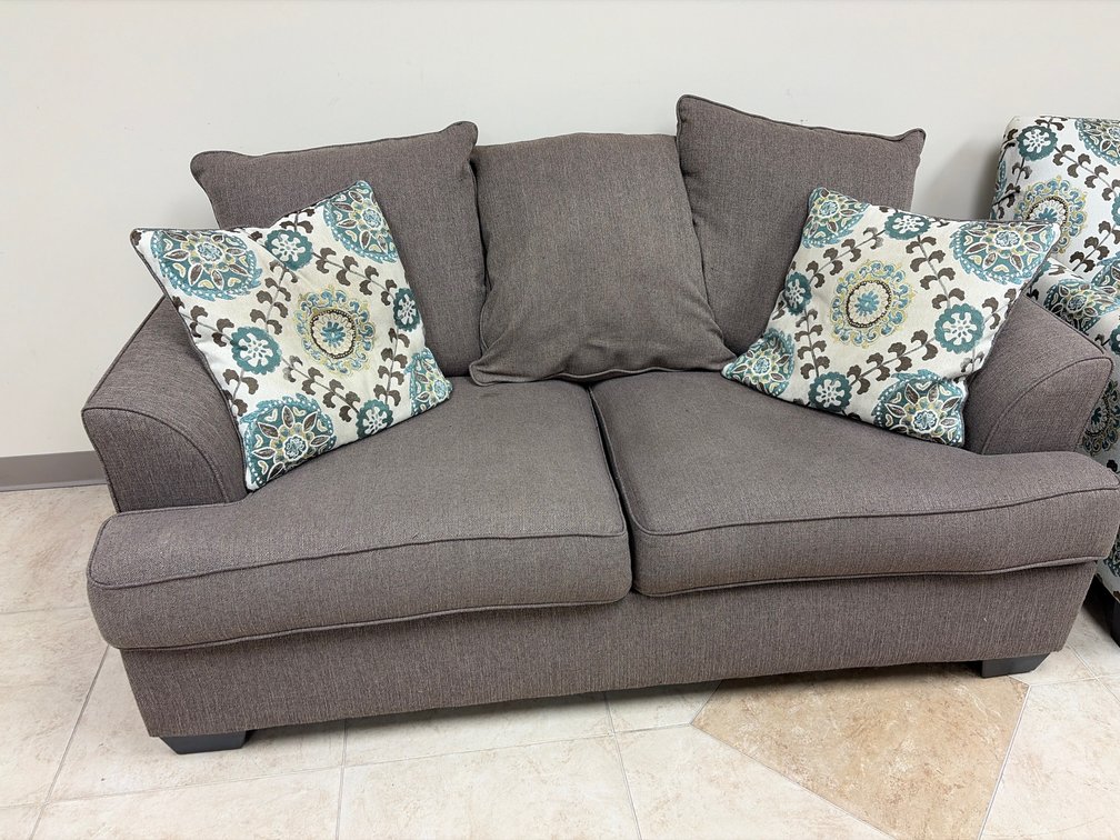 Loveseat and chair