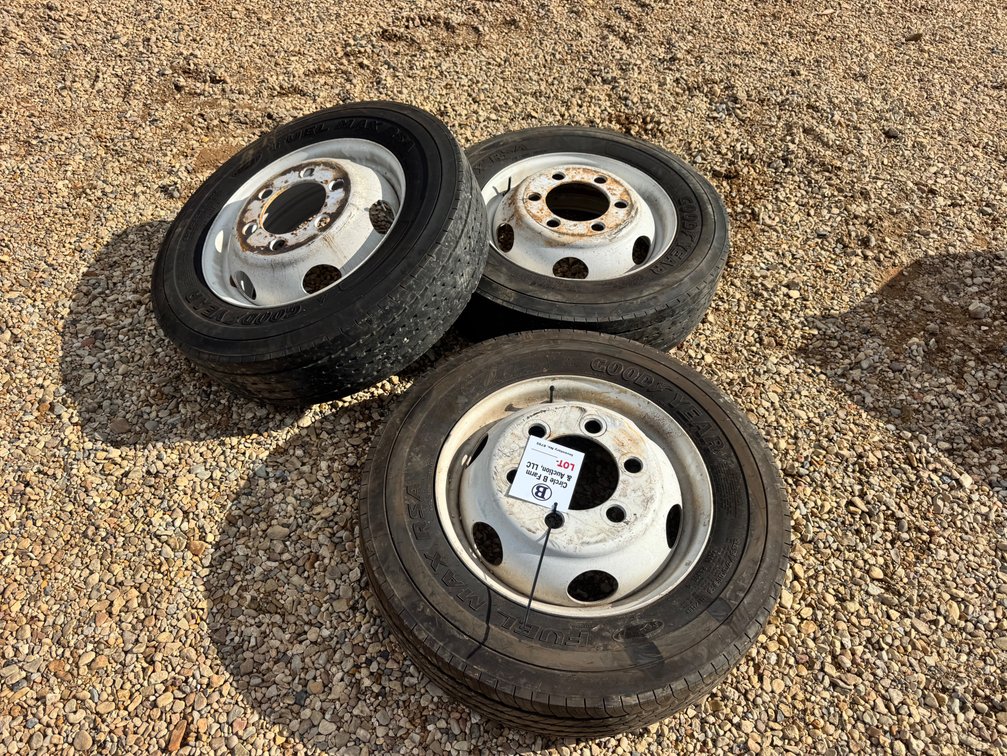 Goodyear 225/70R19.5 Tires w/ 6 Lug Wheels