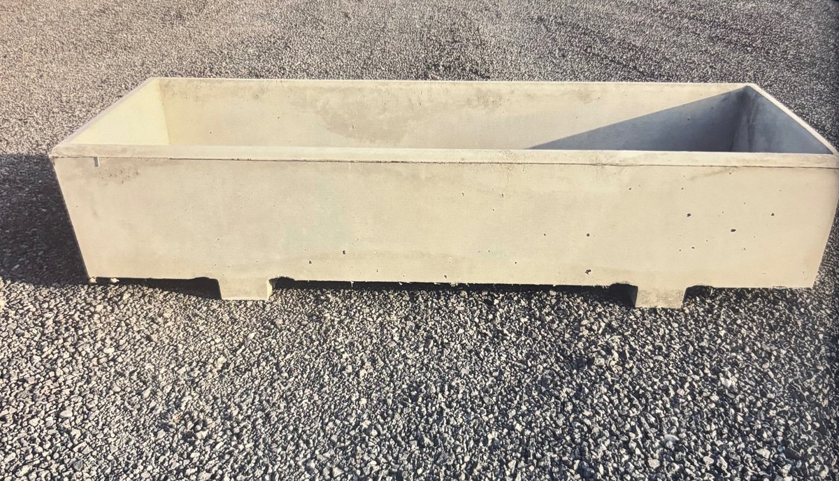 3’ x 10’ Deep Concrete Feed Trough