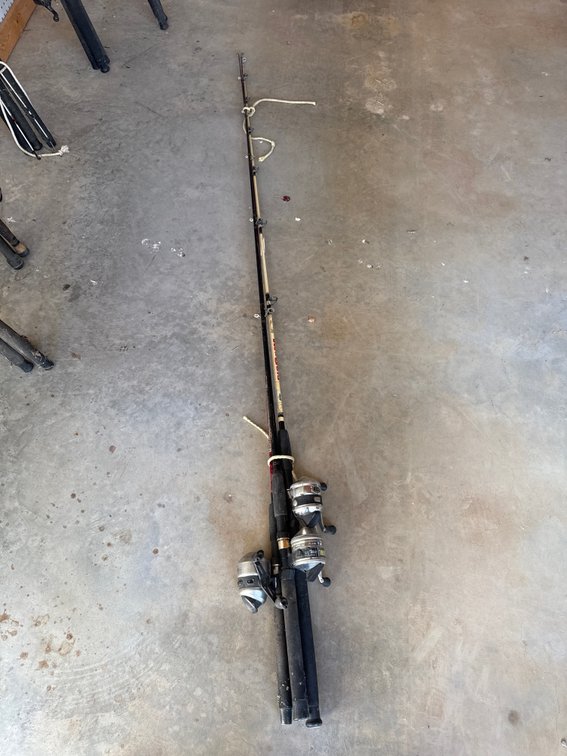 Three rods and reels