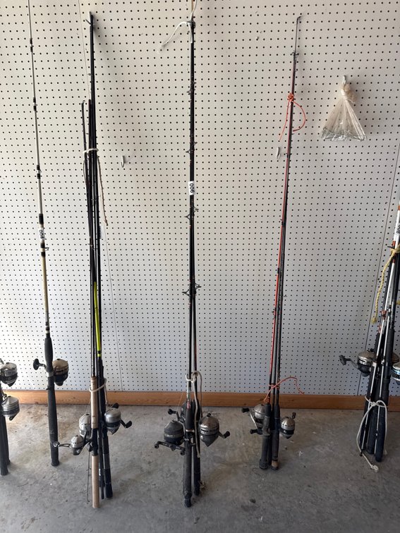 Three rods and reels