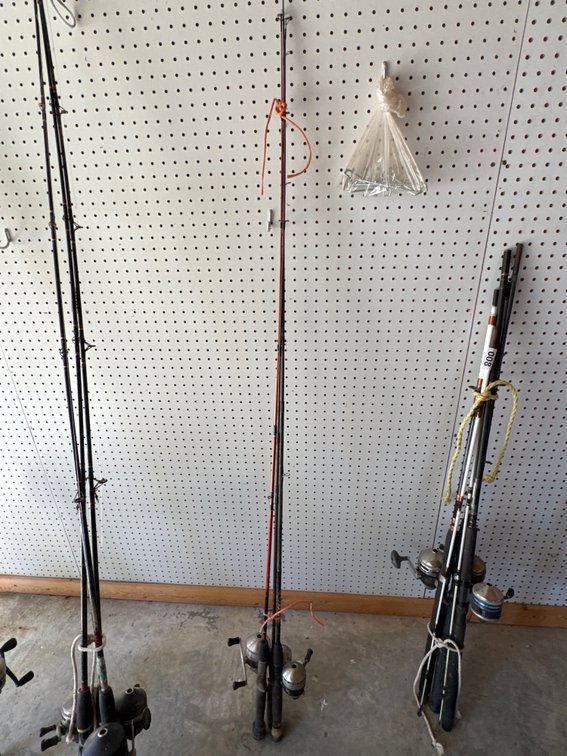 Three rods and reels