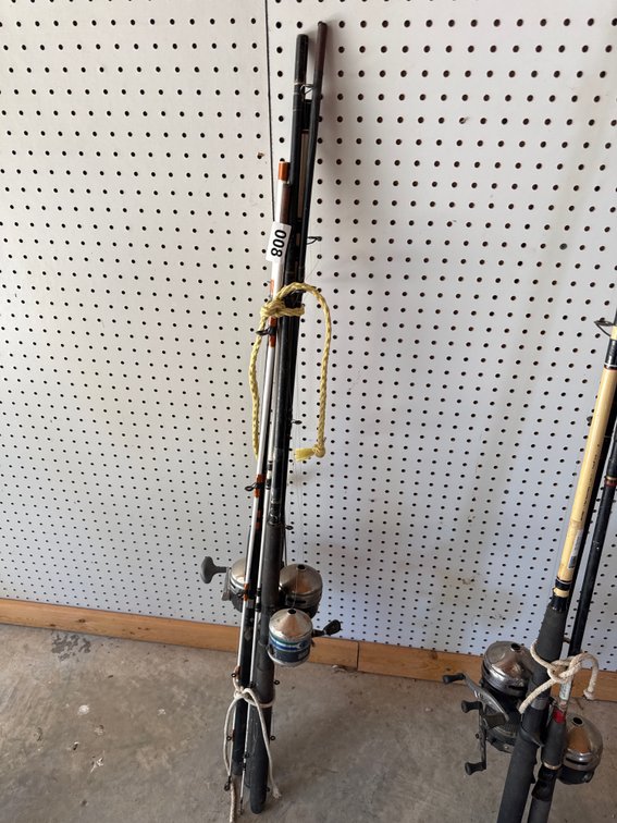 Three rods and reels