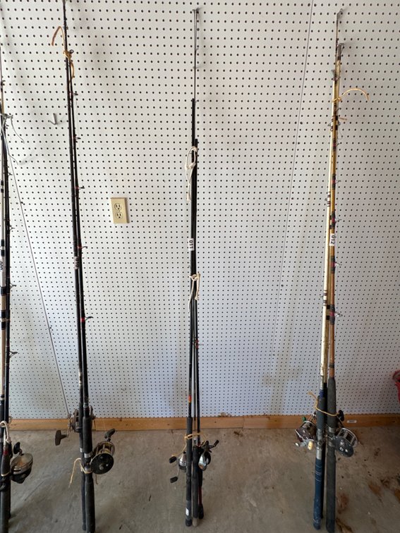 Three rods and reels