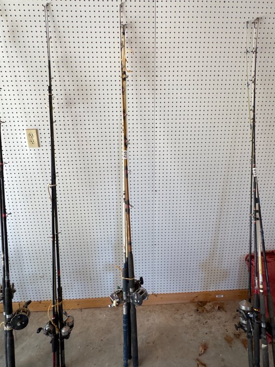 Three rods and reels